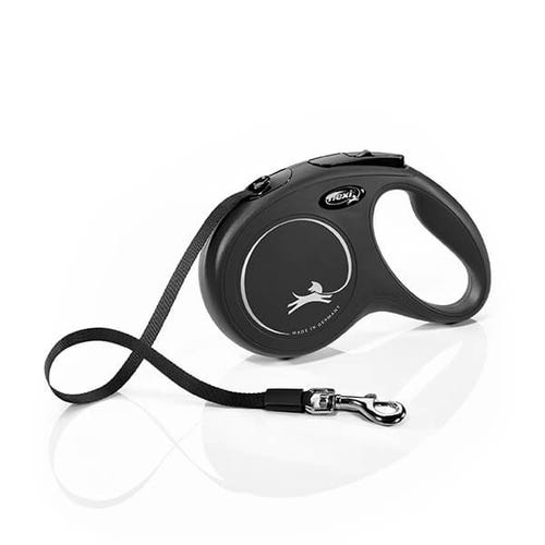 Flexi - 5m Retractable Tape Dog Lead - Black, Medium product photo