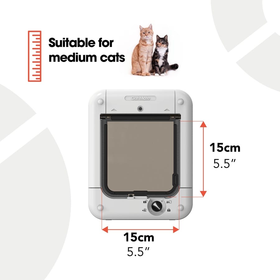 Cat Mate - Microchip-Activated Cat Door - White - product gallery photograph 8