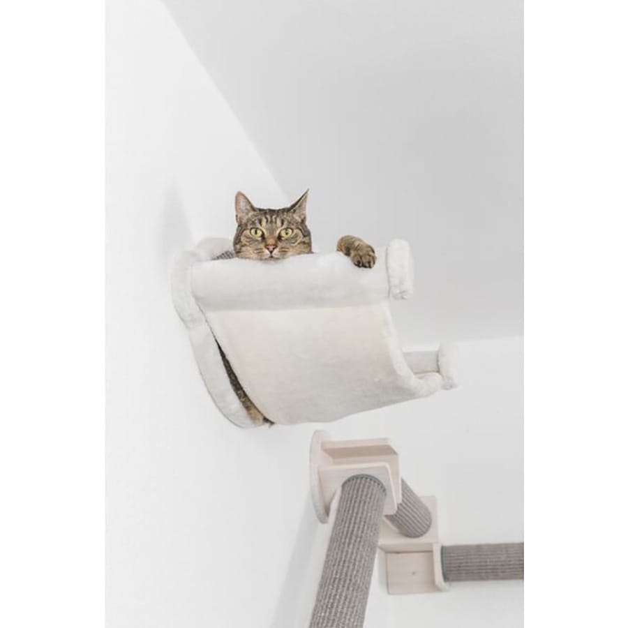 Trixie - Wall-Mounted Plush Cat Hammock - Grey - product gallery photograph 4
