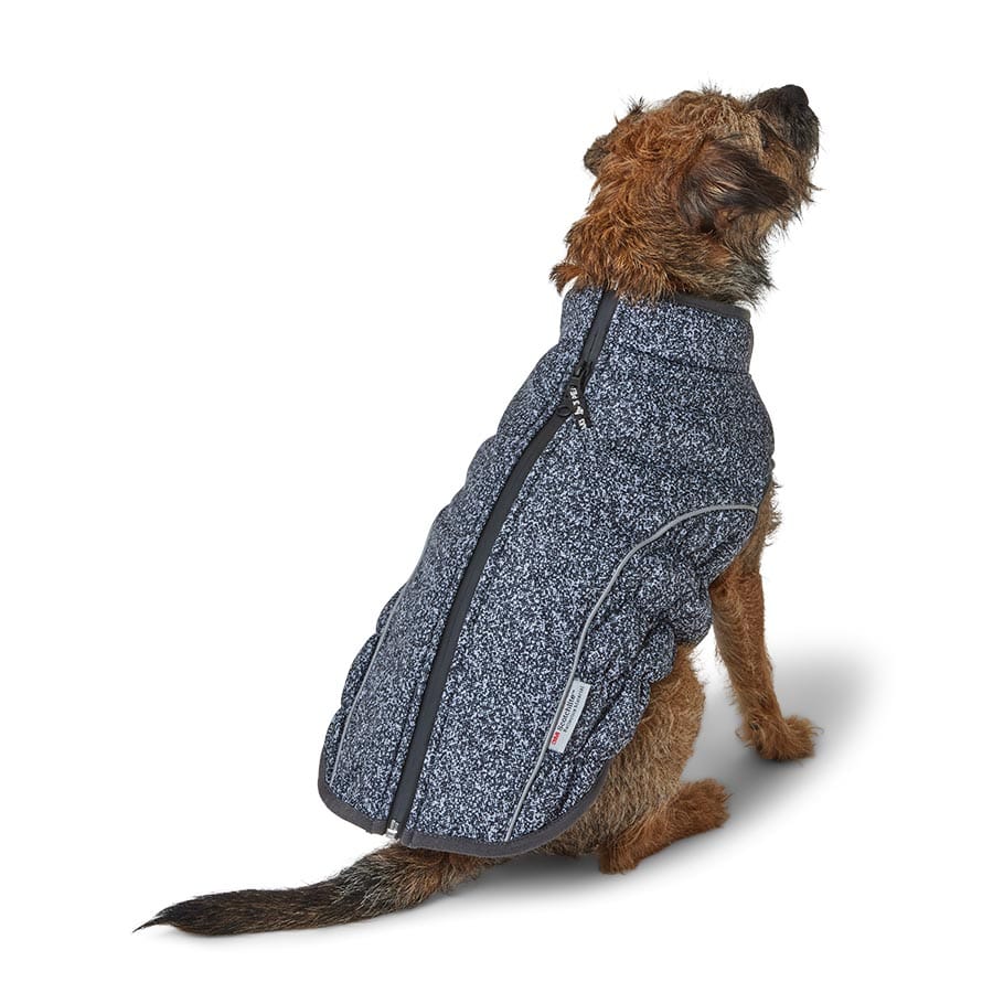 3 Peaks Insulated Bomber Dog Coat - Black Marl - additional product photo 2