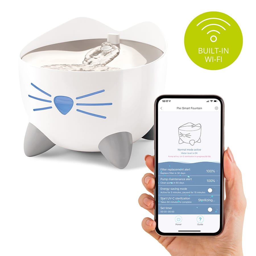 Catit - App-Controlled Cat Water Fountain - White - product gallery photograph 5