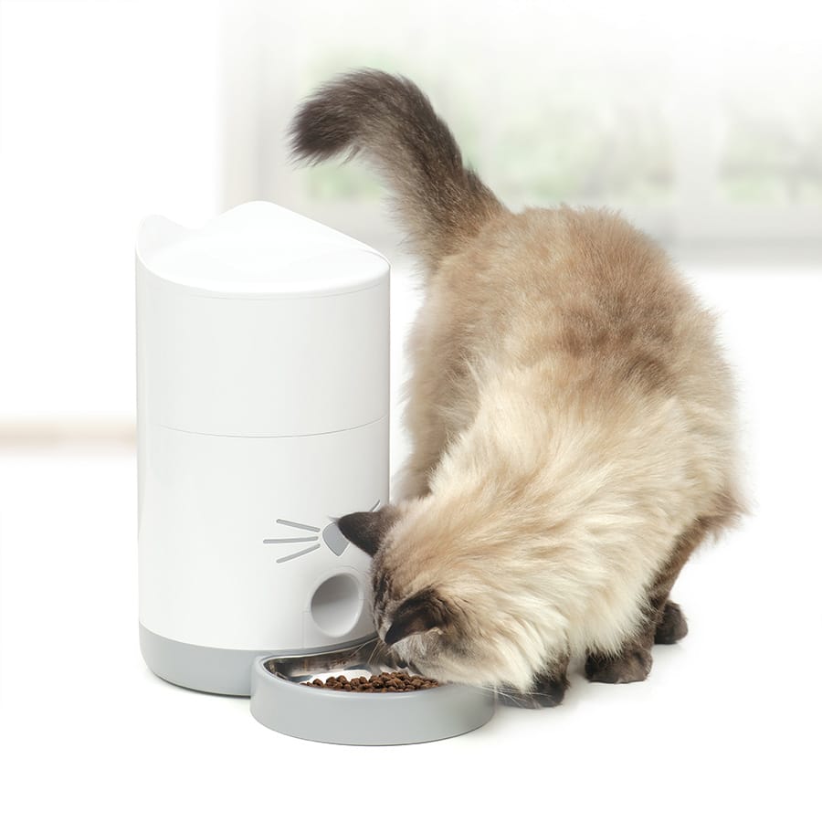 Catit - Automatic Smart Cat Food Feeder - White - product gallery photograph 1