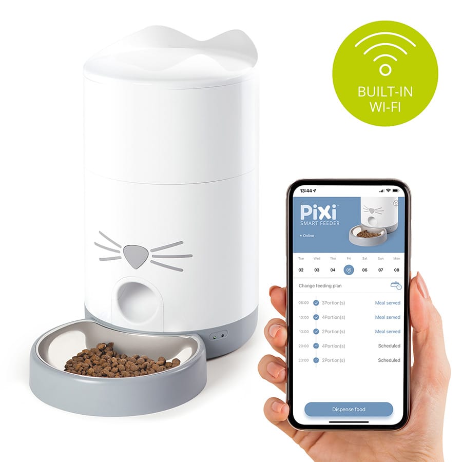 Catit - Automatic Smart Cat Food Feeder - White - product gallery photograph 3