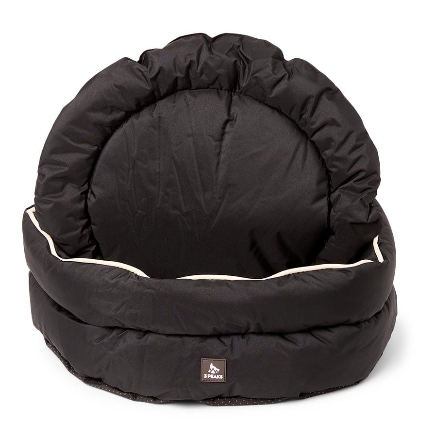 3 Peaks - Packable Round Travel Dog Bed - Black - product gallery photograph 4