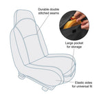 Kurgo - Protective Car Bucket Seat Cover - Black - product gallery photograph 2