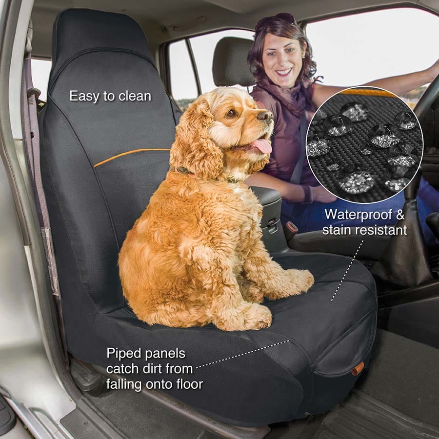 Kurgo - Protective Car Bucket Seat Cover - Black - product gallery photograph 3