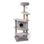 Pets at Home - Climb and Hide Multi-Level Cat Tower - Grey - product gallery photograph 1