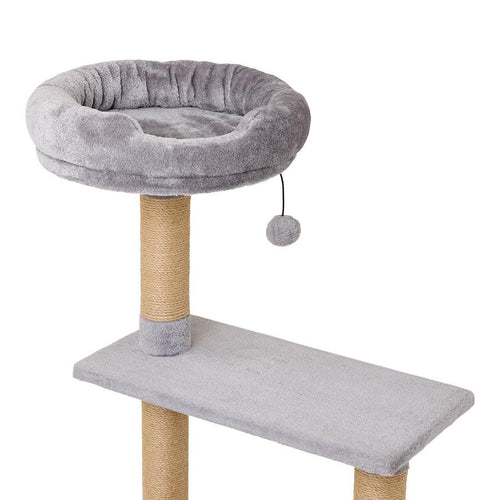 Pets at Home - Climb and Hide Multi-Level Cat Tower - Grey - product gallery photograph 2