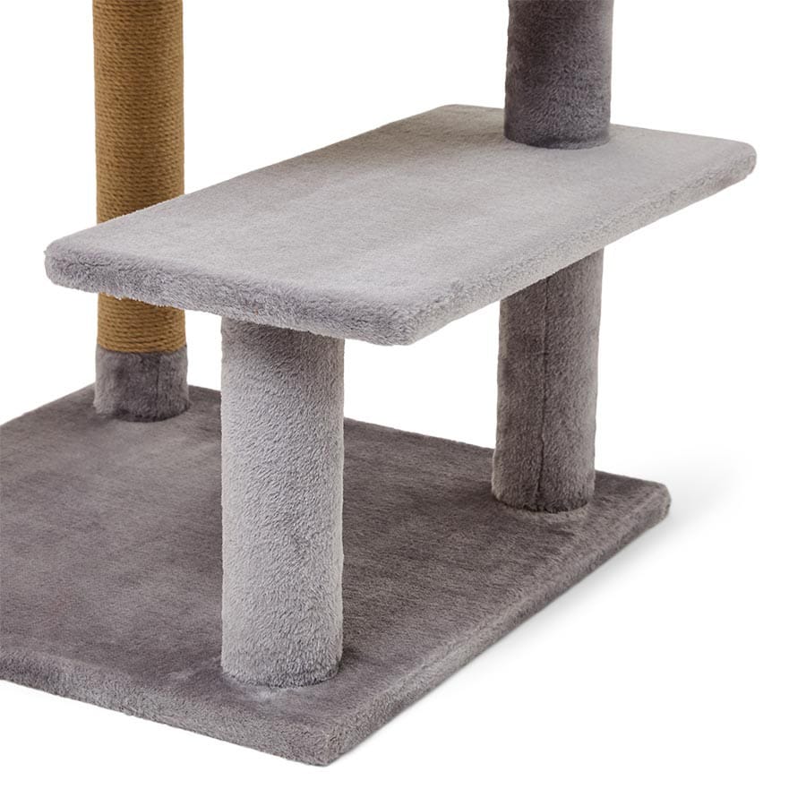 Pets at Home - Climb and Hide Multi-Level Cat Tower - Grey - product gallery photograph 4