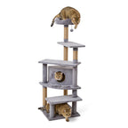 Pets at Home - Climb and Hide Multi-Level Cat Tower - Grey - product gallery photograph 5