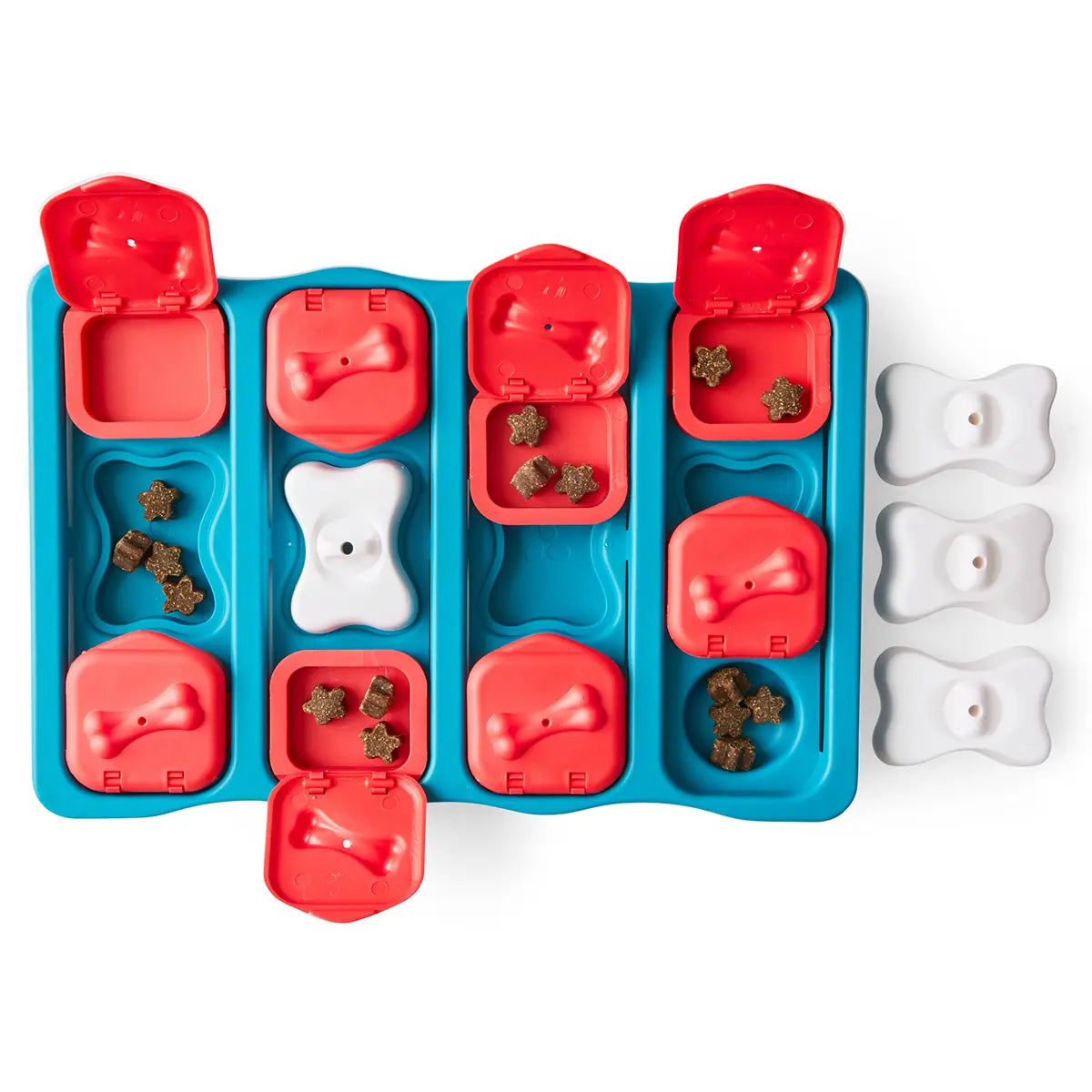 Nina Ottosson Interactive Dog Treat Puzzle with Sliding Compartments - additional product photo 2